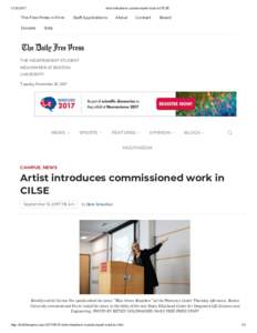Artist introduces commissioned work in CILSE The Free Press in Print Donate