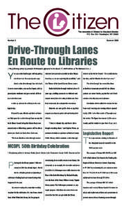 The newsletter of Citizens for Maryland Libraries P.O. Box[removed]Kensington, MD[removed]Number 3 Summer 2000