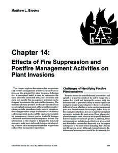 Invasive species / Propagule pressure / Ecological succession / Fire / Natural hazards / Occupational safety and health / Wildfire / Propagule / Ecology / Environment / Terminology / Biology
