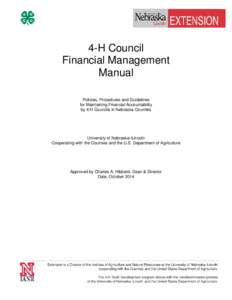 1  4-H Council Financial Management Manual Policies, Procedures and Guidelines