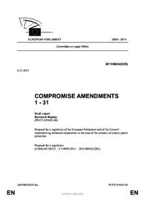 [removed]EUROPEAN PARLIAMENT Committee on Legal Affairs[removed]COD)