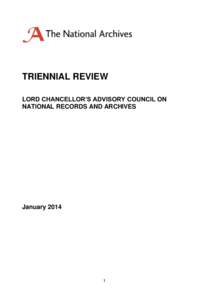 Triennial Review - Lord Chancellor’s Advisory Council on National Records and Archives