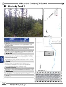 N[removed]Alaska State Land Offering - Auction #475 Kentucky Creek II