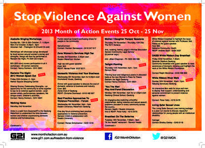 Violence against women / Victoria / Geelong / Barwon Heads /  Victoria / Take Back the Night / Barwon River / Domestic violence / Geography of Australia / States and territories of Australia / Bellarine Peninsula