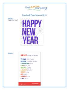 Facebook Posts January 2016 January 1 Happy New Year! January 4