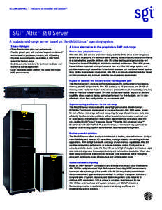 SGI Altix 350 Server Datasheet