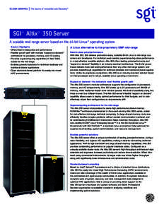 Computer hardware / Silicon Graphics / Computer architecture / SGI Altix 350 / NUMAlink / Itanium / PCI-X / SGI Origin 350 / Computing / Supercomputers / Altix