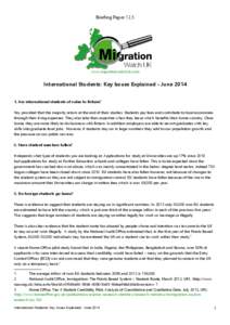 MigrationWatch UK - Briefing Paper