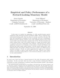 Statistical theory / New classical macroeconomics / Dynamic stochastic general equilibrium / Monetary policy / Economic model / Phillips curve / Monetary policy reaction function / Inflation / Loss function / Economics / Macroeconomics / Statistics