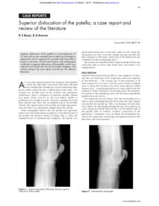 Downloaded from http://emj.bmj.com/ on March 1, [removed]Published by group.bmj.com 97 CASE REPORTS  Superior dislocation of the patella; a case report and