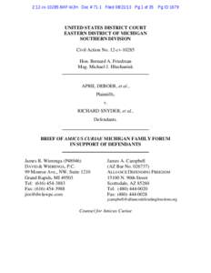 2:12-cv[removed]BAF-MJH Doc # 71-1 Filed[removed]Pg 1 of 35  Pg ID 1679 UNITED STATES DISTRICT COURT EASTERN DISTRICT OF MICHIGAN