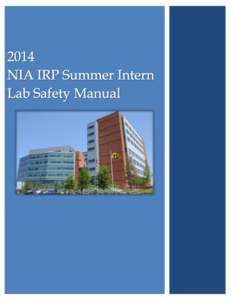 Summer Intern Lab Safety Manual  Table of Contents I. Responsibilities ………………………………………………….