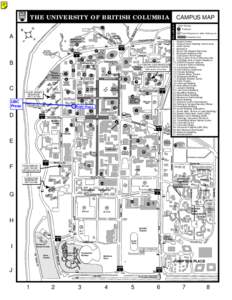 THE UNIVERSITY OF BRITISH COLUMBIA  CAMPUS MAP L e g