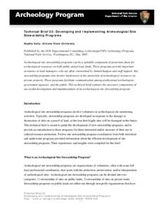 Environmentalism / Stewardship / Sustainability / National Park Service / United States Environmental Protection Agency / Native American Graves Protection and Repatriation Act / Archaeology / Americas / Earth / Environment / Conservation in the United States