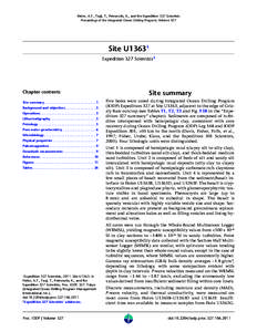 Fisher, A.T., Tsuji, T., Petronotis, K., and the Expedition 327 Scientists Proceedings of the Integrated Ocean Drilling Program, Volume 327 Site U13631 Expedition 327 Scientists2