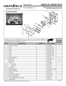 6000C-IPI, 6000C-IPILP  Service Parts Beginning Manufacturing Date: Aug 2009 Ending Manufacturing Date: Active