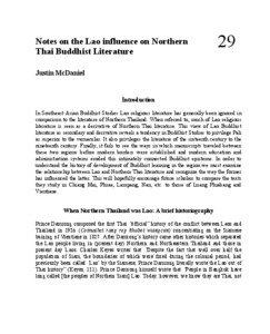 Notes on the Lao influence on Northern Thai Buddhist Literature