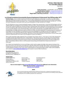 Microsoft Word - PRESS RELEASE_Les Schwab Invitational_Event Details_Field Announced.doc