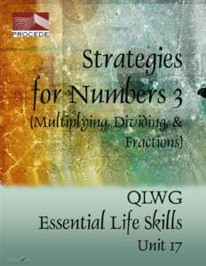 QLWG Skills for Life Acknowledgements Published by: Quebec Literacy Working Group: Central Québec School Board: Eastern Shores School Board: Eastern Townships School Board: