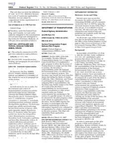 6464  Federal Register / Vol. 72, No[removed]Monday, February 12, [removed]Rules and Regulations This rule does not meet the definition of ‘‘rule’’ in 5 U.S.C[removed]A) because