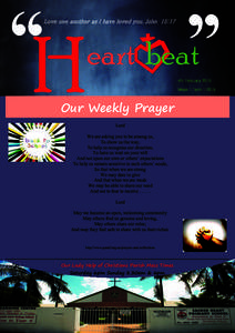 ‘‘Heart beat’’ Love one another as I have loved you. John 15:17 4th FebruaryWeek 1 Term
