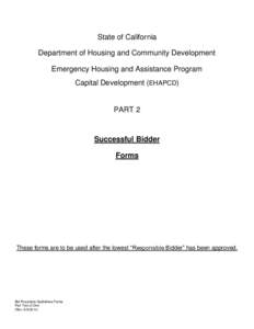 State of California Department of Housing and Community Development Emergency Housing and Assistance Program Capital Development (EHAPCD)  PART 2