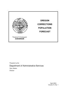 Oregon Prison Population Forecast