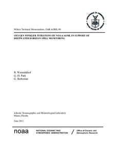 NOAA Technical Report, OAR AOML-