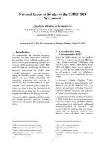 Measurement / EUREF Permanent Network / Regional Reference Frame Sub-Commission for Europe / European Terrestrial Reference System / Satellite navigation / Differential GPS / Geoid / Datum / Real Time Kinematic / Geodesy / Cartography / Technology