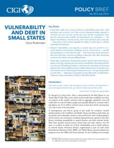 POLICY BRIEF No. 83 • July 2016 VULNERABILITY AND DEBT IN SMALL STATES