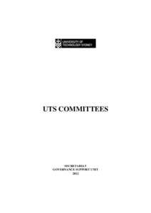 UTS COMMITTEES  SECRETARIAT GOVERNANCE SUPPORT UNIT 2012