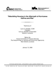 New Orleans / Affordable housing / Federal Emergency Management Agency / Geography of the United States / Atlantic Ocean / Geography of North America / New Orleans diaspora / Reconstruction of New Orleans / Greater New Orleans / Atlantic hurricane season / Hurricane Katrina