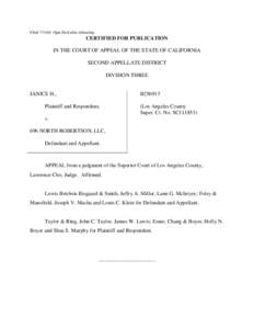 FiledOpn filed after rehearing  CERTIFIED FOR PUBLICATION IN THE COURT OF APPEAL OF THE STATE OF CALIFORNIA SECOND APPELLATE DISTRICT DIVISION THREE