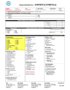 Sample Submittal Form - SYNTHETIC &慭瀻 OTHER FILLS - GLOBAL v6