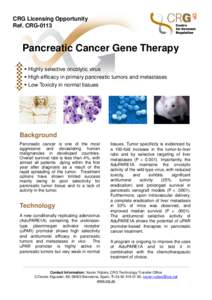 Pancreatic cancer / Oncolytic virus / Metastatic liver disease / Cancer / Metastasis / Medicine / Experimental cancer treatments / Hepatology