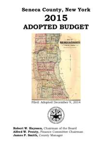 Seneca County, New York[removed]ADOPTED BUDGET