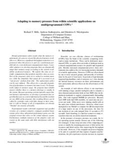 Memory management / Paging / Memory hierarchy / Parallel computing / Page replacement algorithm / C dynamic memory allocation / Page fault / Algorithm / Computer memory / Virtual memory / Computing