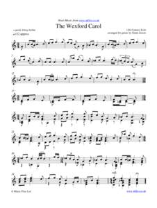 Sheet Music from www.mfiles.co.uk  The Wexford Carol a gentle lilting rhythm