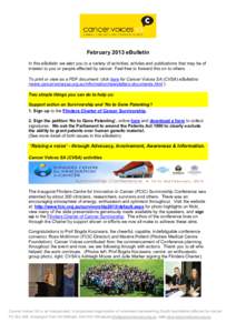     February 2013 eBulletin