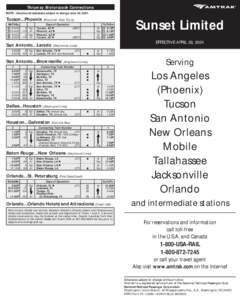 Thruway Motorcoach Connections NOTE—Greyhound schedules subject to change June 26, 2001. Tucson...Phoenix (Mountain View Tours) MoThSa ^ª 8 40A