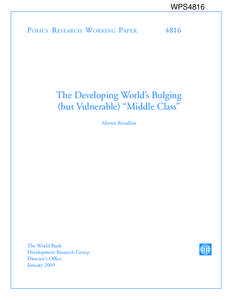 Number of global middle income people in developing world