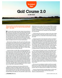 The Architect’s Digest Golf Course 2.0 By MIKE NUZZO