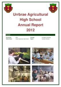 Urrbrae Agricultural High School Annual Report 2012 Context Org Unit No:
