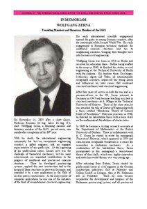 JOURNAL OF THE INTERNATIONAL ASSOCIATION FOR SHELL AND SPATIAL STRUCTURES: IASS  IN MEMORIAM