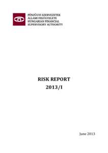 RISK REPORT 2013/I June 2013  June 2013
