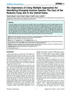 The Importance of Using Multiple Approaches for Identifying Emerging Invasive Species: The Case of the Rasberry Crazy Ant in the United States