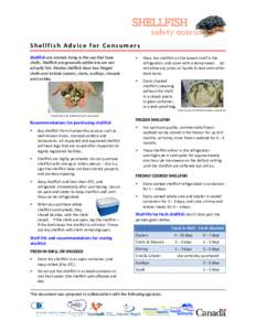 Shellfish Advice for Consumers