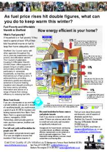 As fuel price rises hit double figures, what can you do to keep warm this winter? Fuel Poverty and Affordable