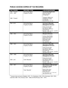 Microsoft Word - PUBLIC ACCESS COPIES OF TAX RECORDS.doc