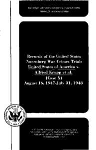 N A T I O N A L A R C H I V E S T R U S T FUND BOARD N A T I O N A L ARCHIVES AND RECORDS SERVICE GENERAL SERVICES ADMINISTRATION WASHINGTON: 1977  The records reproduced in the microfilm publication